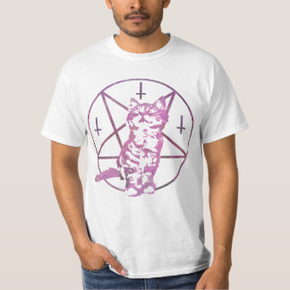 Gullig pentagram- & kattungeT-tröja Tee