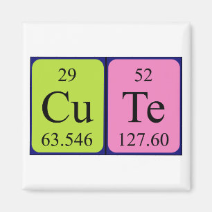 Gullig periodisk bordnamnmagnet magnet