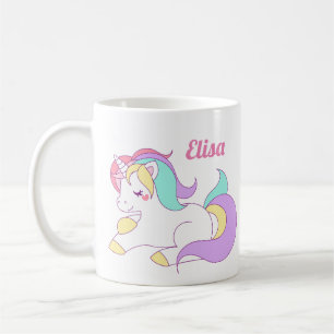 Gullig personifierad Magical pastell för Kaffemugg