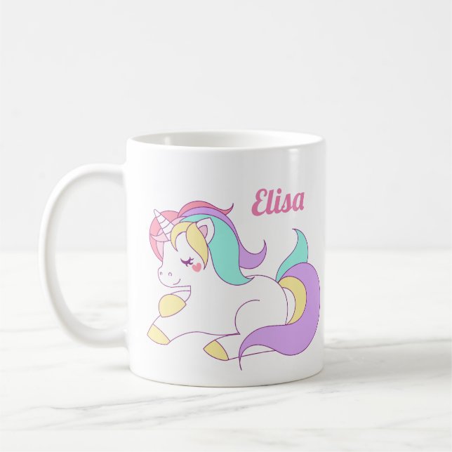 Gullig personifierad Magical pastell för Kaffemugg (Vänster)