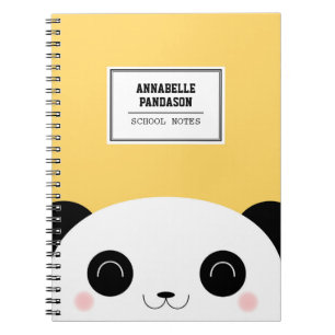 Gullig personlig för ansikte för Kawaii Anteckningsbok Med Spiral