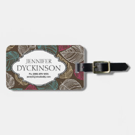 Gullig personlig för blått för brunt för bagagebricka