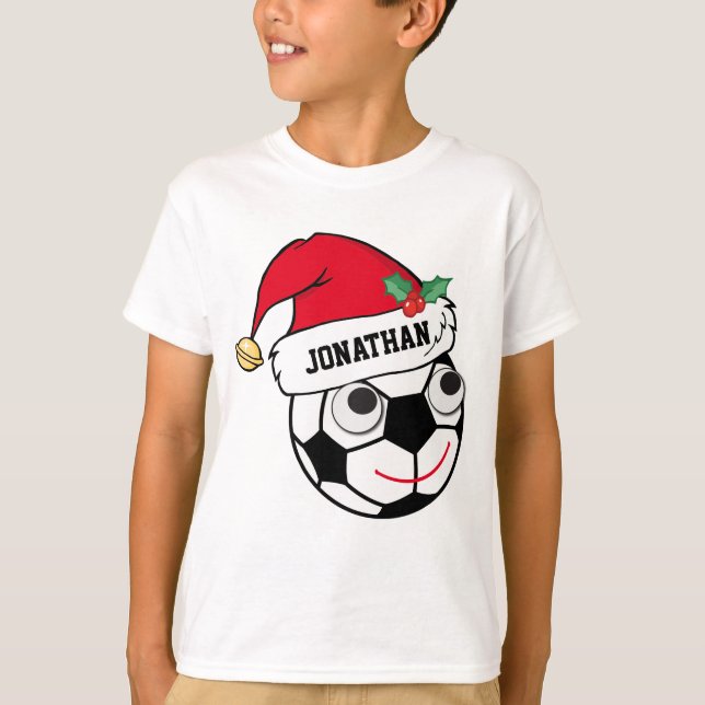 Gullig personligjulafton Soccerball Tee (Framsida)