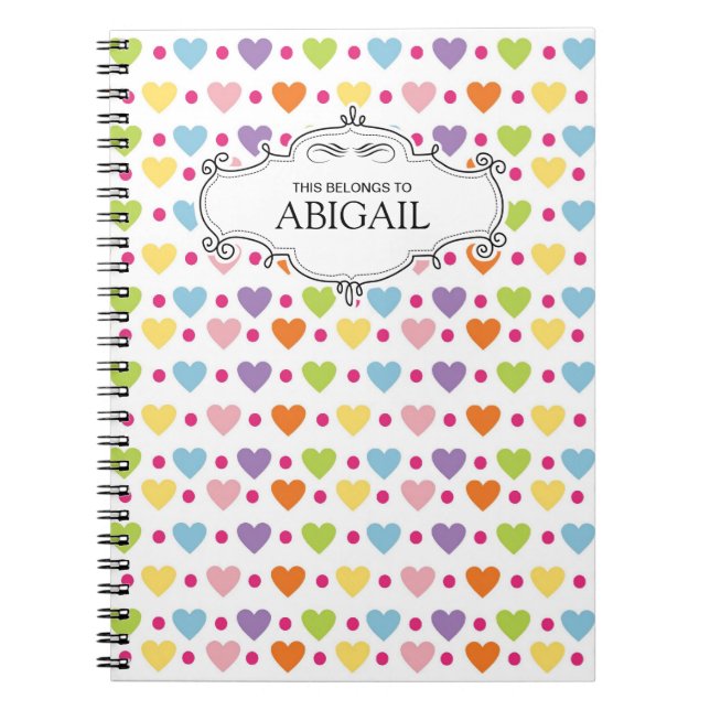Gullig personligspiral - destinerade anteckningsbok med spiral (Framsidan)