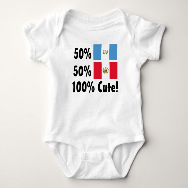 Gullig peruan 100% för 50% guatemalan 50% tee shirt (Framsida)