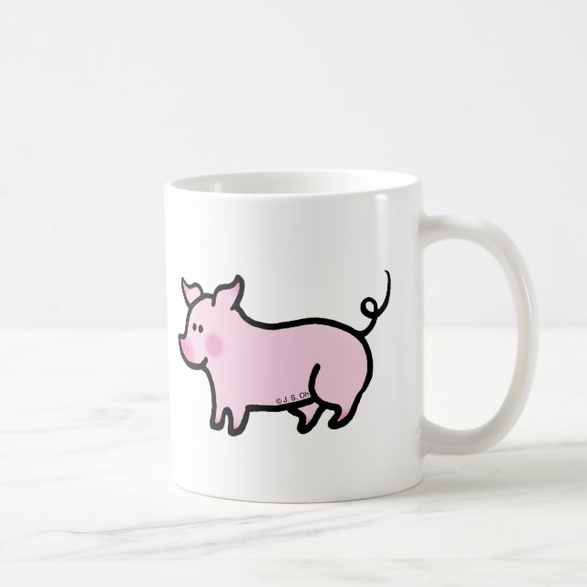 Gullig piglet kaffemugg (Höger)