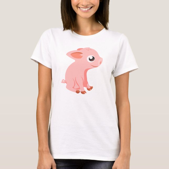 gullig pigletboskaptshirt t-shirt (Framsida)