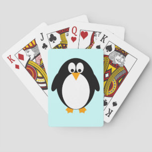 Gullig pingvin casinokort