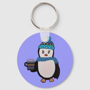 Gullig pingvin Keychain Nyckelring
