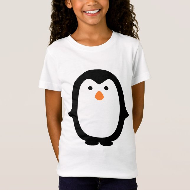 Gullig pingvinillustration tee shirt (Framsida)
