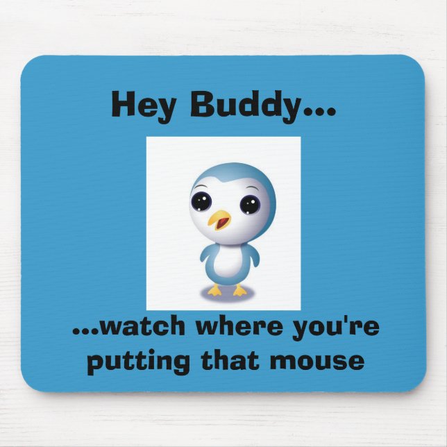 Gullig pingvinmousepad musmatta (Framsidan)