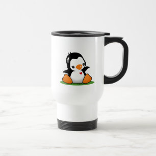 Gullig pingvinmugg resemugg
