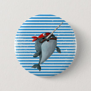 Gullig pirat Narwhal Knapp