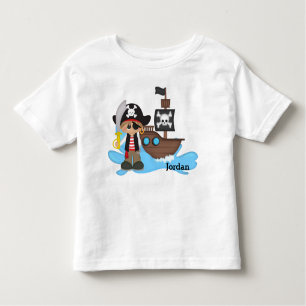 Gullig piratpojke för barn t shirt
