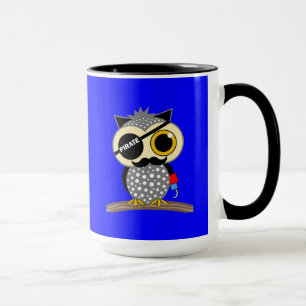 gullig piratuggla mugg