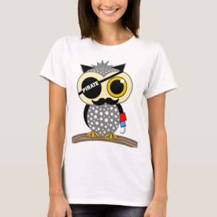 gullig piratuggla tee shirt