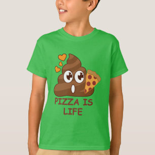 Gullig PizzaPoop Emoji T-shirt