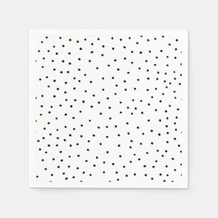 Gullig polka dots för modern chicsvartvattenfärg pappersservett