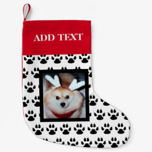Gullig Pomeranian för beställnings- Liten Julstrumpa