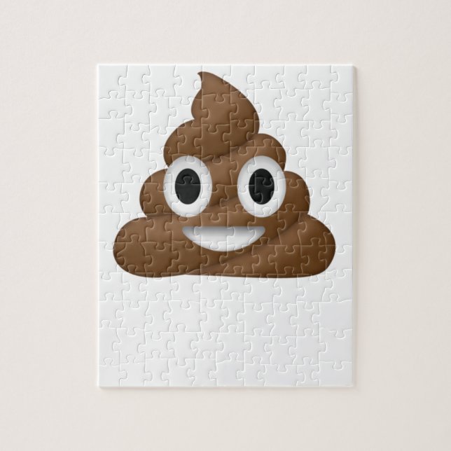 Gullig Poop Emoji Pussel (Vertikal)