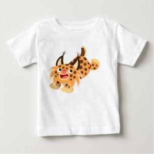 Gullig Prankish T-tröja för tecknadBobcatbaby Tröja