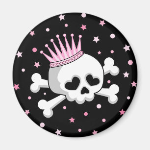 Gullig Princess Skalle Magnet