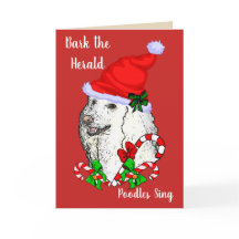 Gullig pudelSanta jul