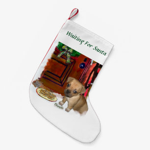 Gullig Puggle jul Liten Julstrumpa