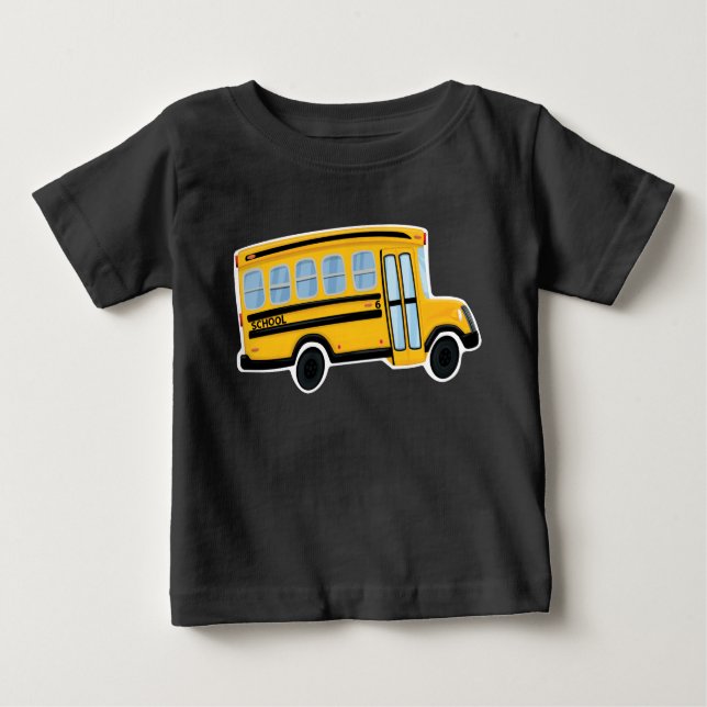 Gullig Pullover för skolbusssmåbarnHoodie Tee (Framsida)