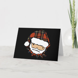 Gullig Punk pläd Santa Helgkort