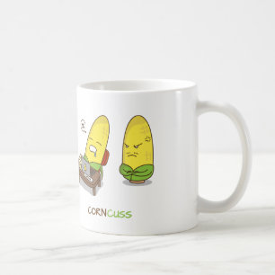 Gullig Punny NSFW tecknadmaj slå i huvudet Kaffemugg