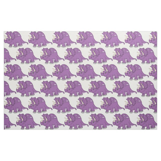 Gullig purpurfärgad tecknadDinosaur Tyg (Fat Quarter)