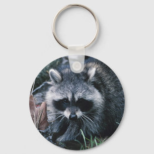 Gullig Raccoon Nyckelring