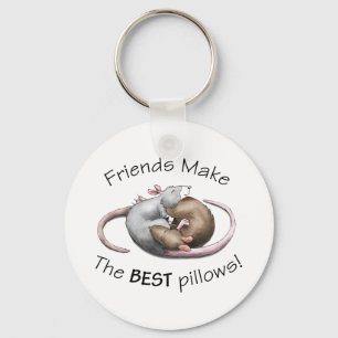 Gullig råtta Keychain Nyckelring