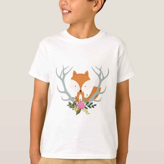 Gullig räv t shirt (Framsida)