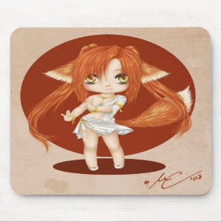 Gullig rävflicka Mousepad Musmatta