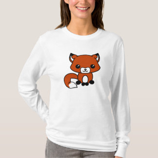 Gullig rävhoodie t-shirt