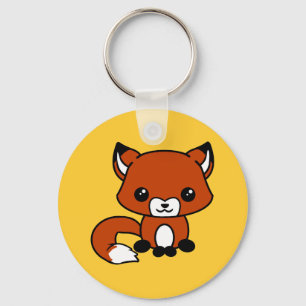 Gullig rävkeychain nyckelring