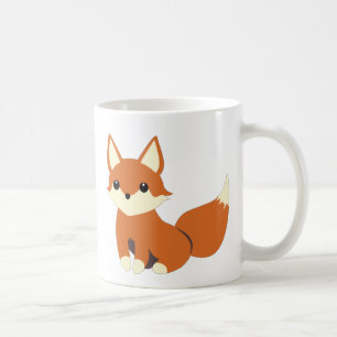 Gullig rävmugg kaffemugg
