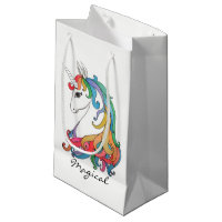 Gullig regnbågeunicorn för vattenfärg