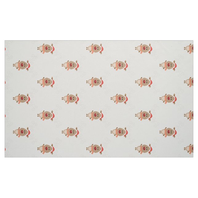 Gullig rentecknad tyg (Fat Quarter)