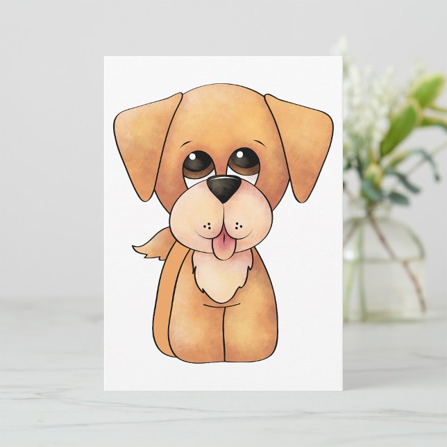 Gullig Retriever Valp Bedårande Hund Inbjudningar (Skapare uppladdad)