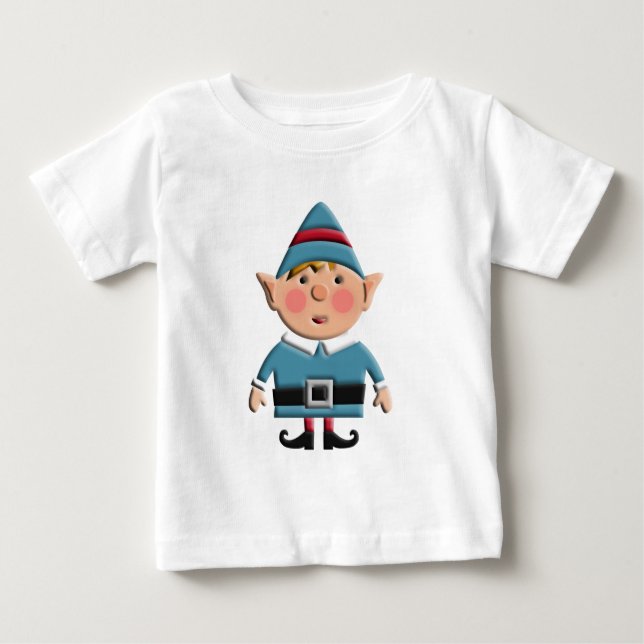 Gullig Retro julälva T-shirt (Framsida)