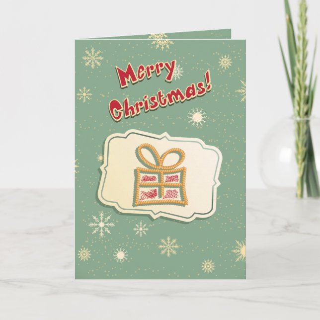 Gullig Retro julkort Helgkort (Framsida)