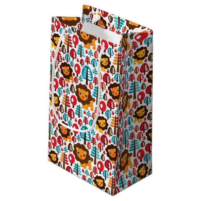 gullig retro lejon ungeillustration (Baksidan Vinklad)