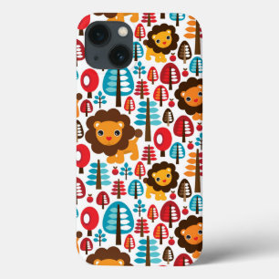 gullig retro lejon ungeillustration