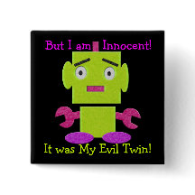 Gullig Retro robot - Ghoulgrönt - tvilling- ondska