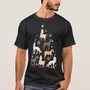Gullig rid- gåva för hästjulgran t shirt