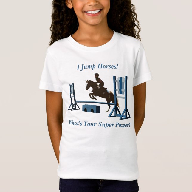 Gullig rid- ponnyjumper tee shirt (Framsida)