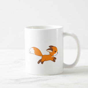 Gullig rinnande räv kaffemugg